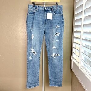 NWT: Pistola Presley High Rise Relaxed Jeans Size 31 Distressed